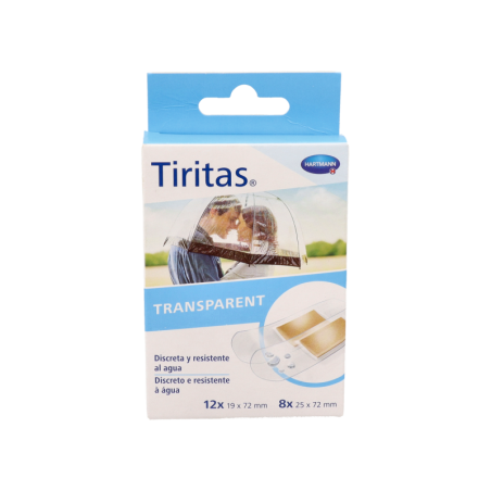 TIRITAS TRANSPARENT 20 UNIDADES SURTIDO 2 TAMAÑOS