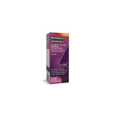 RHINOSPRAY ANTIALERGICO 1,18 mg/ml + 5,05 mg/ml SOLUCION PARA PULVERIZACION NASAL 1 FRASCO 12 ml