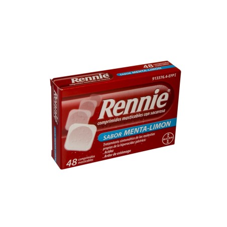 RENNIE 680 mg/80 mg 48 COMPRIMIDOS MASTICABLES (CON SACAROSA)