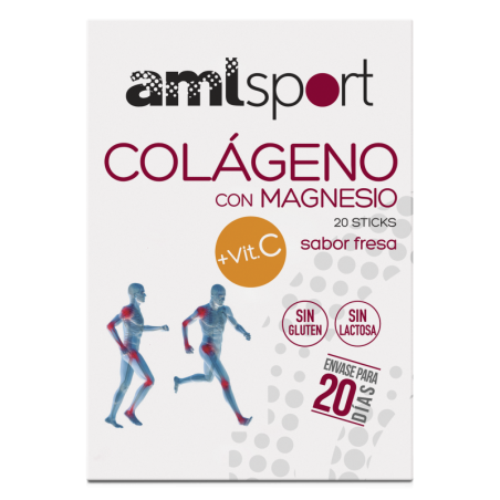 COLAGENO CON MAGNESIO + VITAMINA C ANA MARIA LAJUSTICIA 20 STICKS 5 g SABOR FRESA