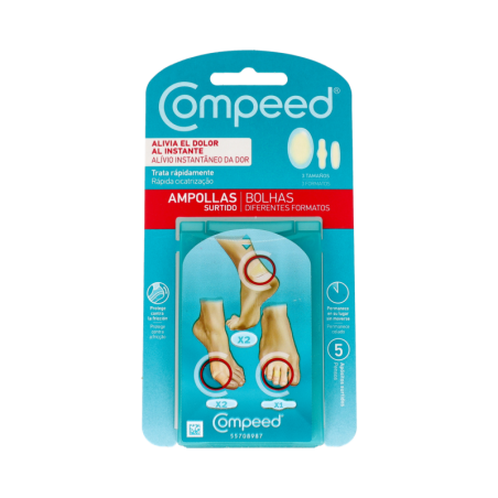 COMPEED AMPOLLAS HIDROCOLOIDE PACK MIXTO 5 UNIDADES