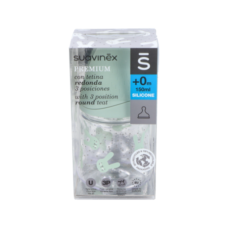 BIBERON TETINA FISIOLOGICA SILICONA PREMIUM BONHOMIA 1 UNIDAD 150 ml TALLA S