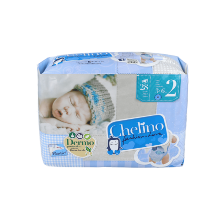PAÑAL INFANTIL CHELINO TALLA 2 3 - 6 kg 28 PAÑALES
