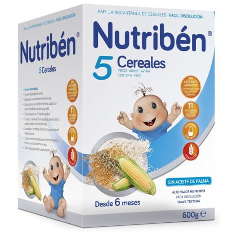 NUTRIBEN 5 CEREALES 1 ENVASE 600 g