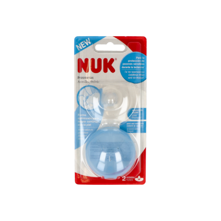 PEZONERA REDONDA SILICONA NUK 2 UNIDADES TALLA M
