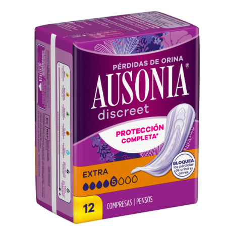 ABSORBENTE INCONTINENCIA ORINA MUY LIGERA AUSONIA DISCREET EXTRA 10 UNIDADES