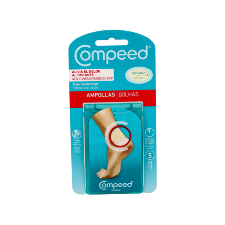 COMPEED AMPOLLAS HIDROCOLOIDE TALLA MEDIANA 5 UNIDADES