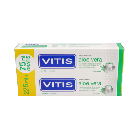 VITIS ALOE VERA PASTA DENTIFRICA 2 ENVASES 150 ml SABOR MENTA