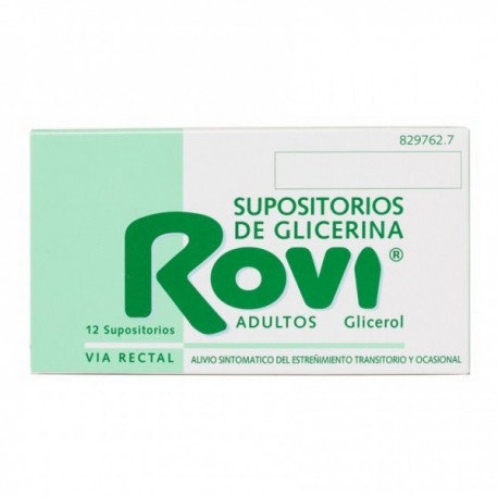 SUPOSITORIOS DE GLICERINA ROVI ADULTOS 3,36 g 12 SUPOSITORIOS
