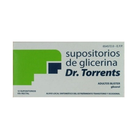 SUPOSITORIOS DE GLICERINA DR. TORRENTS ADULTOS 3,27 g 12 SUPOSITORIOS (BLISTER)