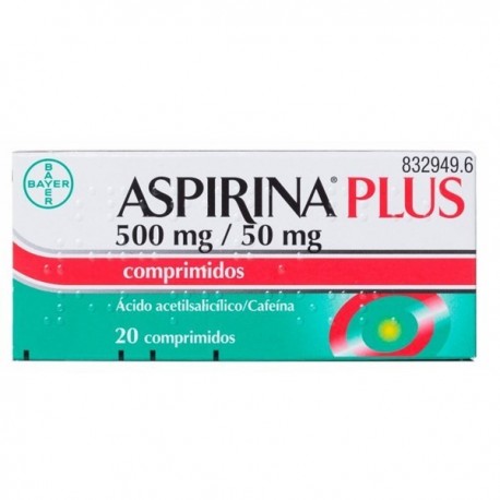 ASPIRINA PLUS 500 mg/50 mg 20 COMPRIMIDOS