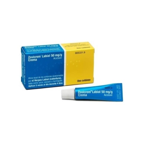 ZOVICREM LABIAL 50 MG/G CREMA 1 TUBO 2 G