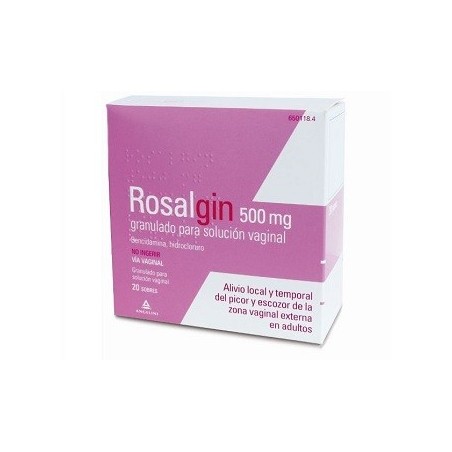 ROSALGIN 500 mg 20 SOBRES GRANULADO PARA SOLUCION VAGINAL