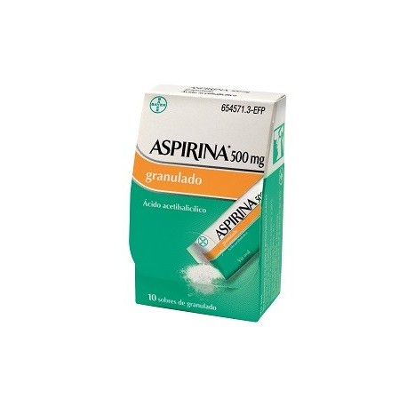 ASPIRINA 500 mg 10 SOBRES GRANULADO ORAL
