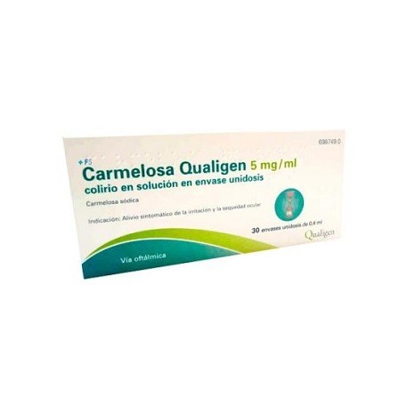 CARMELOSA QUALIGEN 5 mg/ml COLIRIO EN SOLUCION 30 MONODOSIS 0,4 ml
