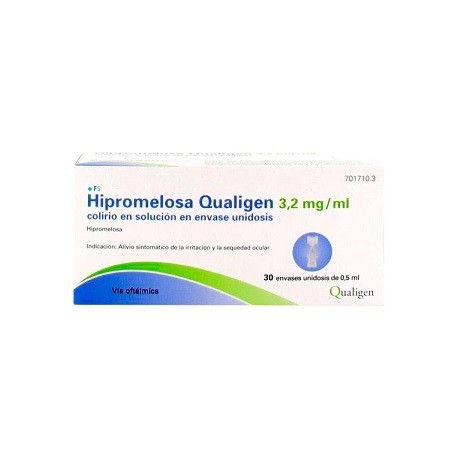 HIPROMELOSA QUALIGEN 3,2 mg/ml COLIRIO EN SOLUCION 30 MONODOSIS 0,5 ml