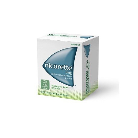 NICORETTE 2 mg 210 CHICLES MEDICAMENTOSOS