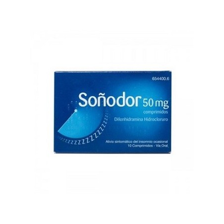 SOÑODOR DIFENHIDRAMINA 50 MG 10 COMPRIMIDOS