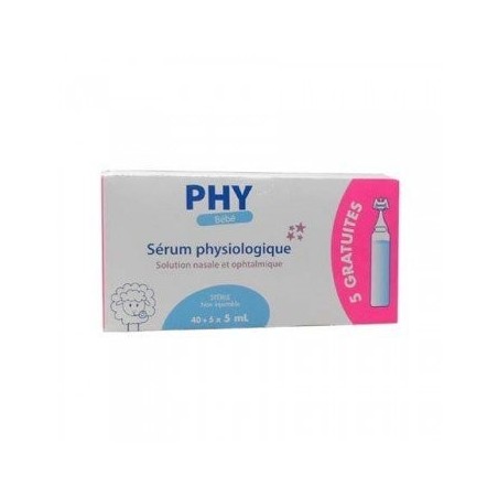 SUERO FISIOLOGICO PHY BEBE MONODOSIS 40 UNIDADES 5 ML