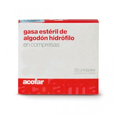 GASA ESTERIL ALGODON HIDROFILO COMPRESAS ACOFAR 5 SOBRES 5 UNIDADES