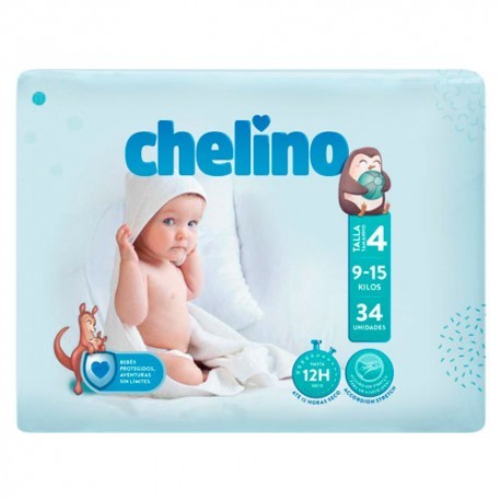 PAÑAL INFANTIL CHELINO TALLA 4 9 - 15 kg 36 PAÑALES