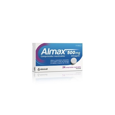 ALMAX 500 MG 24 COMPRIMIDOS MASTICABLES