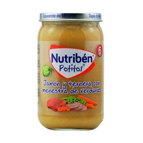 NUTRIBEN JAMON Y TERNERA CON MENESTRA DE VERDURAS 1 POTITO 235 g