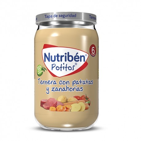 NUTRIBEN TERNERA CON PATATAS Y ZANAHORIAS 1 POTITO 235 G