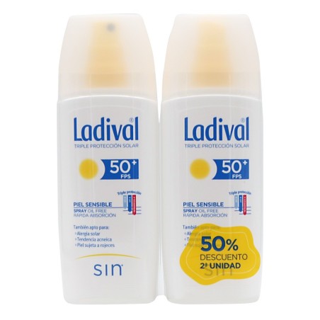 LADIVAL PIEL SENSIBLE FPS 50 PACK 2ºUN 50%