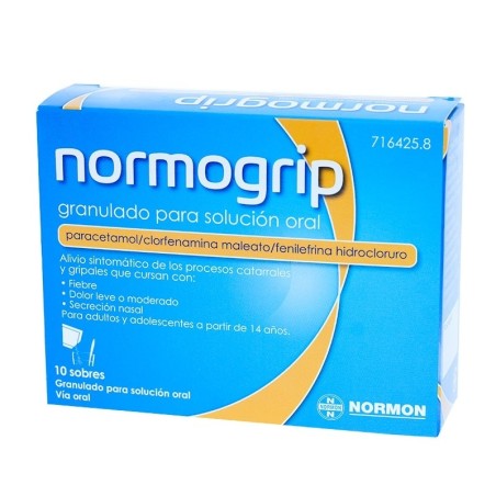 NORMOGRIP 10 SOBRES GRANULADO PARA SOLUCION ORAL
