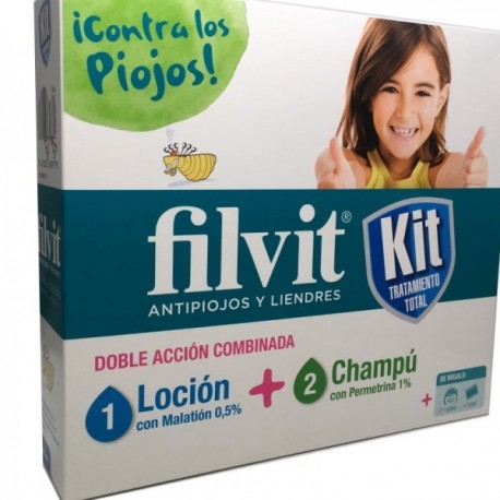 FILVIT KIT TRATAMENTO TOTAL LOCION + CHAMPU 2 ENVASES 100 ml KIT