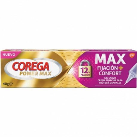 COREGA MAX FIJACION + CONFORT 1 TUBO 40 g SIN SABOR