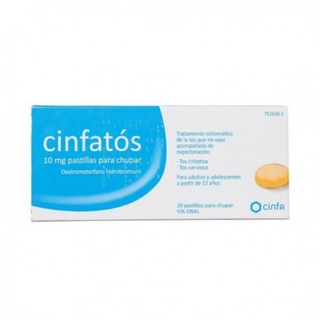CINFATOS ANTITUSIVO 10 MG 20 PASTILLAS PARA CHUPAR