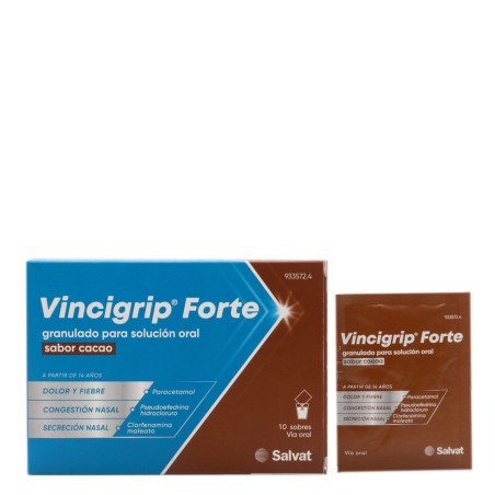 VINCIGRIP FORTE 10 SOBRES GRANULADO PARA SOLUCION ORAL (SABOR CACAO)