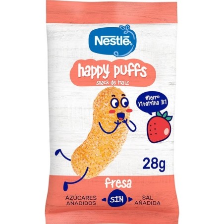 NESTLE HAPPY PUFFS 1 BOLSA 28 G SABOR MAIZ FRESA