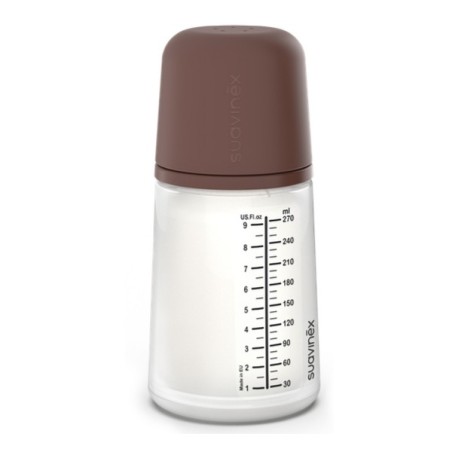 BIBERON ANTICOLICO T SILICONA SUAVINEX + 3 MESES 1 ENVASE 270 ML TALLA M CARAMEL